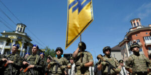 Servicemen of the "Azov" regiment and Ukrainian National Guard (NGU)